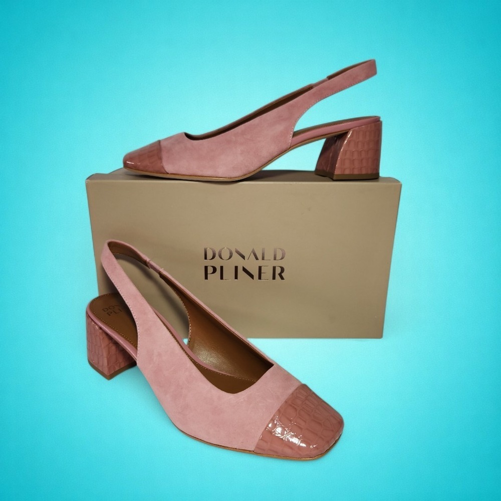 New Donald Pliner Women's Amore Rose Suede Slingback Heels, Size 9, Retails $228